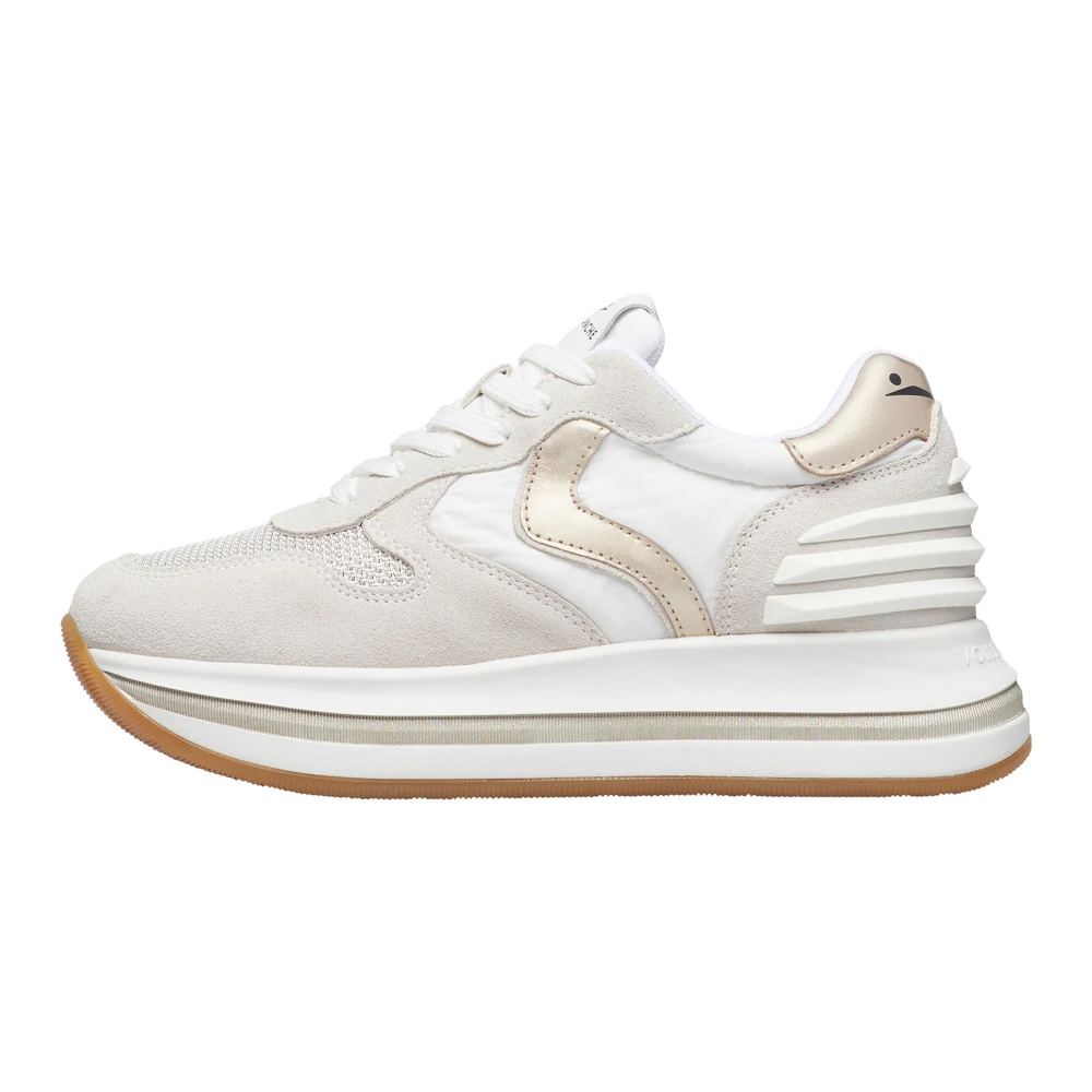 Voile Blanche Suede and technical fabric sneakers Merry Power. Dames Schoenen Beige