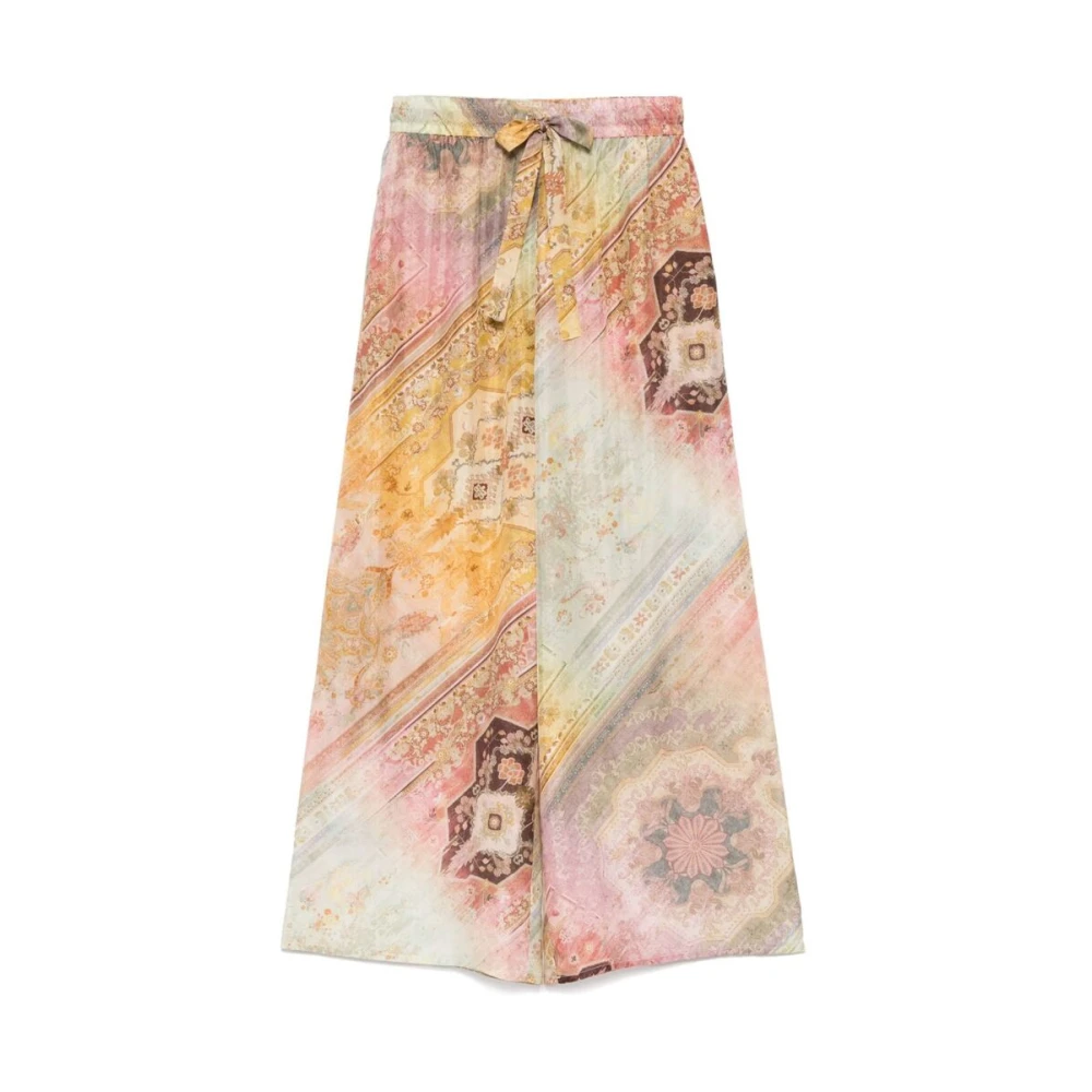 Zimmermann Lichtbruine Elastische Trekkoord Taillebroek Multicolor Dames