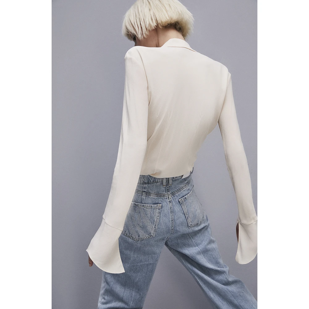 PATRIZIA PEPE Essential Soft Shirt Beige Dames