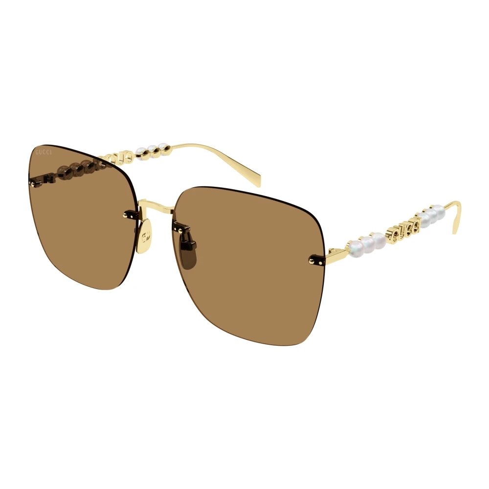 Gucci Women's Yellow Sunglasses, 63 Mm, Squared Sunglasses