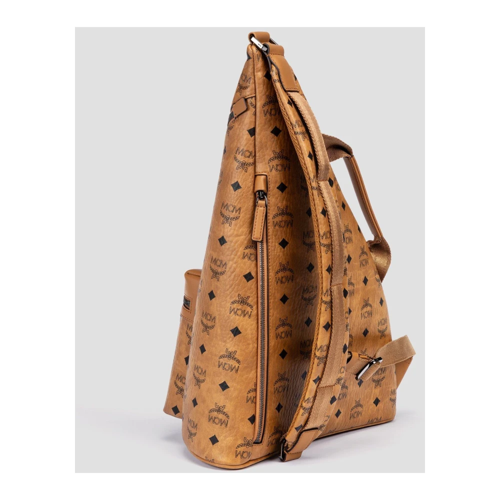 MCM Aren Sling-Bag in Visetos Brown Unisex