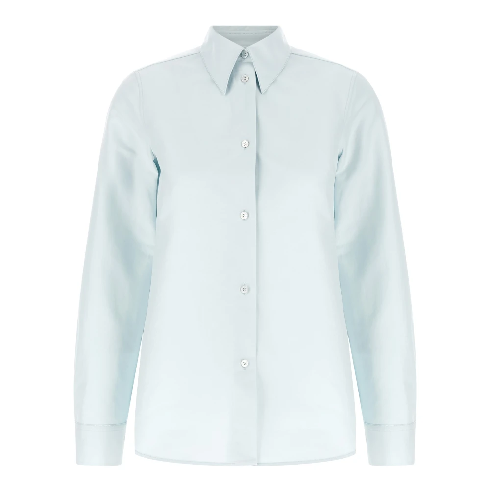 Jil Sander Women's Blue Lightweight Cotton Shirt