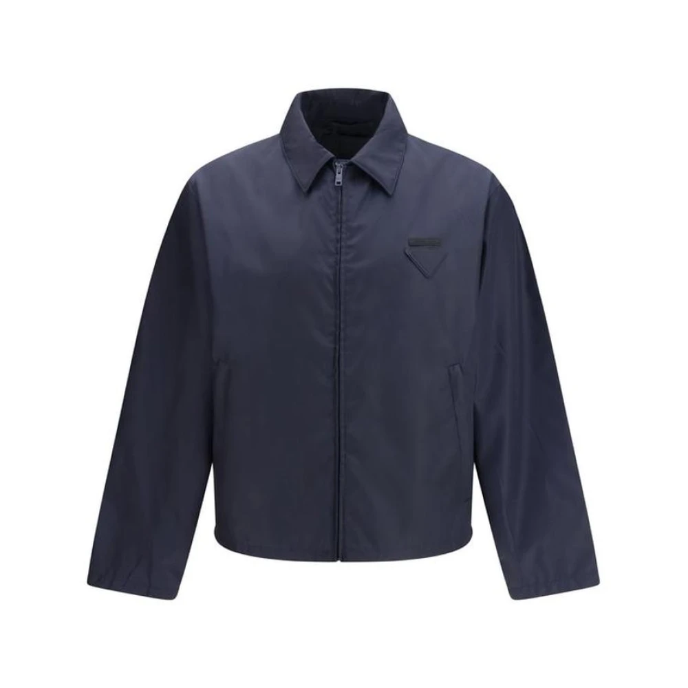Prada Men's Blue Light Jackets, L, Re-Nylon Jacket