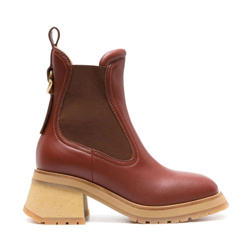 Moncler Women's Brown Heeled Boots, 5 Uk, Stylish Ankle Boots