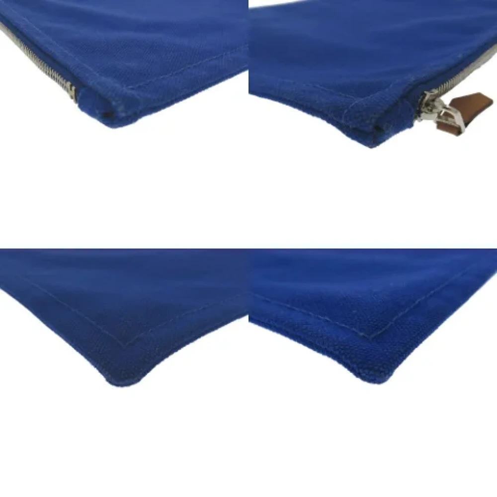 Hermès Vintage Pre-owned Canvas pouches Blue Dames