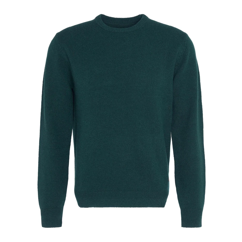 Barbour Armbåge Patch Crew Neck Sweater Green, Herr