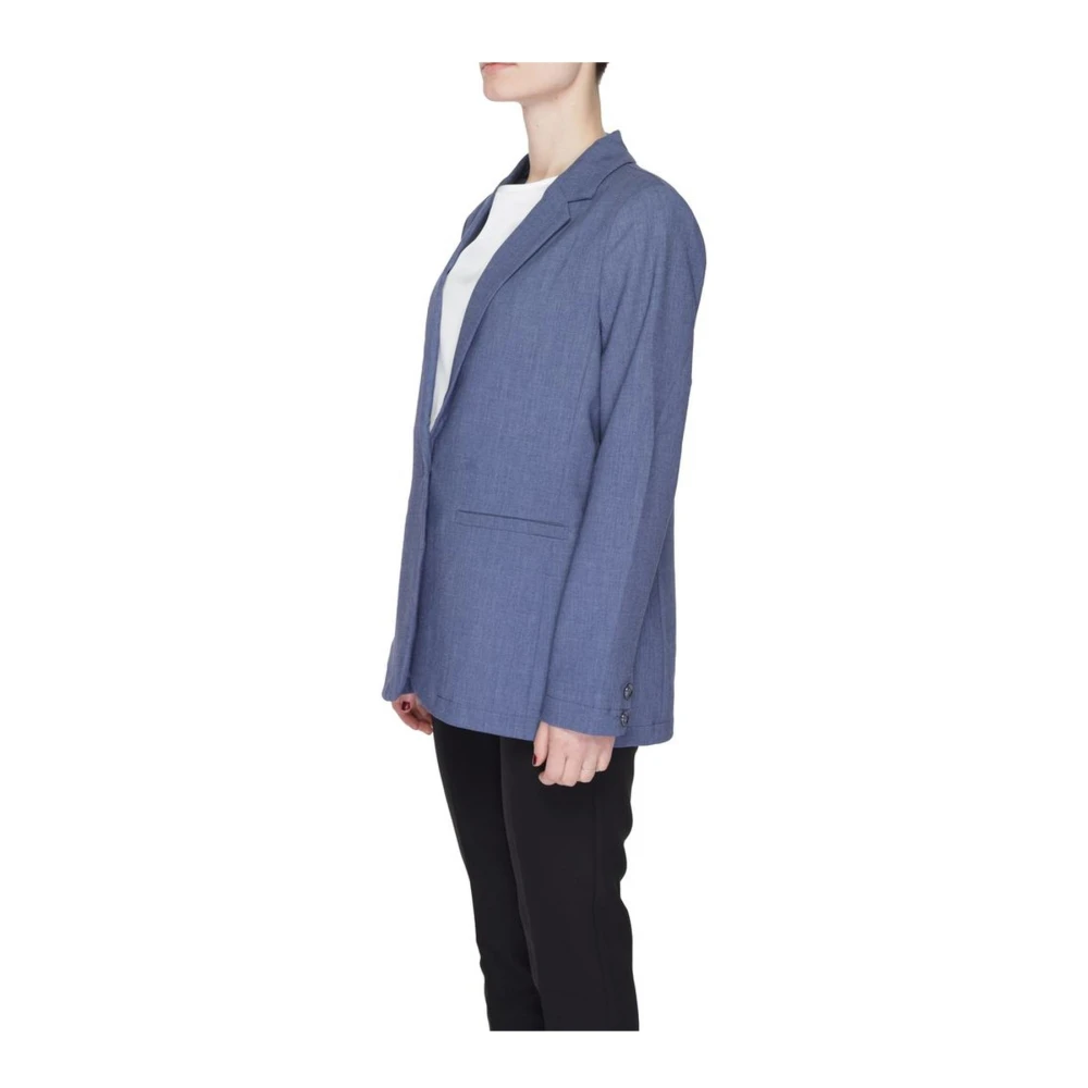 Street One Lente Zomer Dames Polyester Blend Blazer Blue Dames