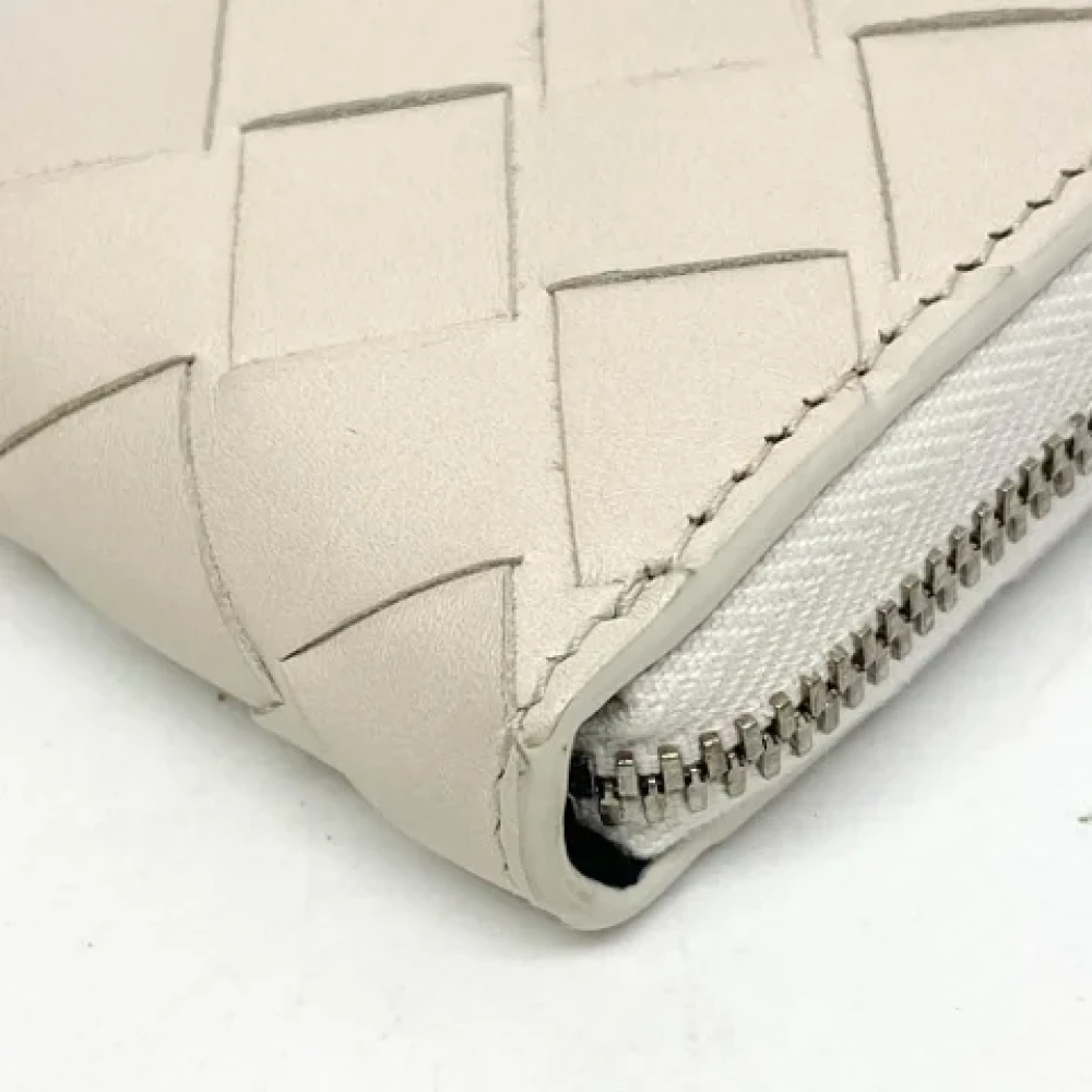 Bottega Veneta Vintage Pre-owned Leather wallets White Dames