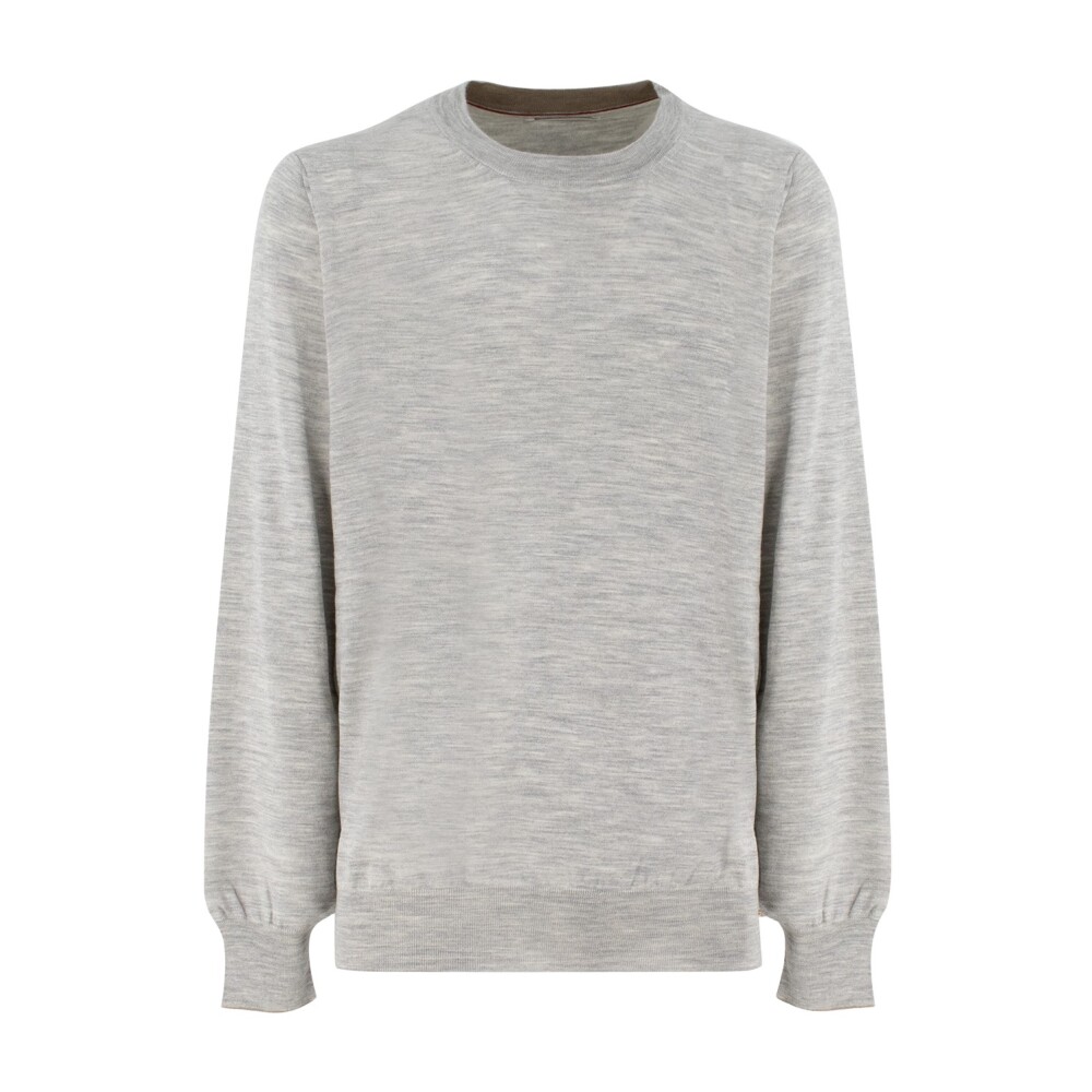 Elegant Crew Neck Slim Fit Sweater Brunello Cucinelli Men s Fashion Miinto