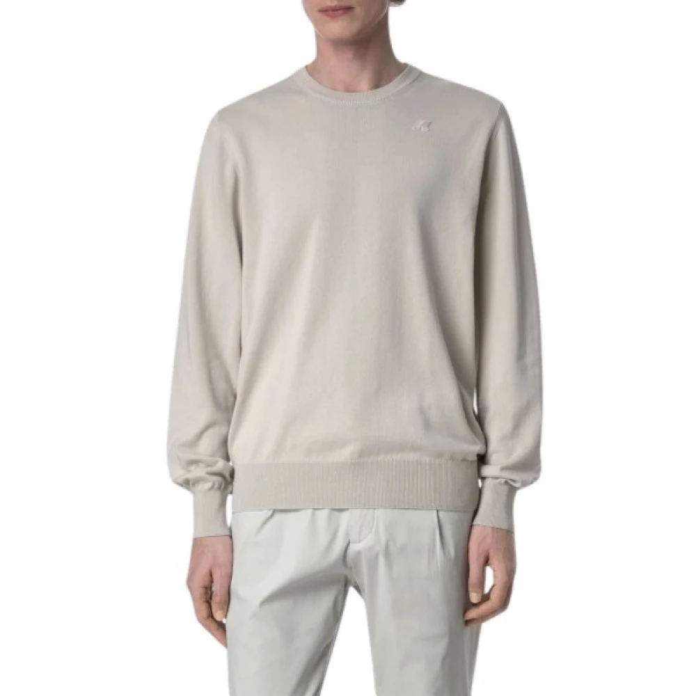 K-Way Uomo Beige Felpe, L, New,