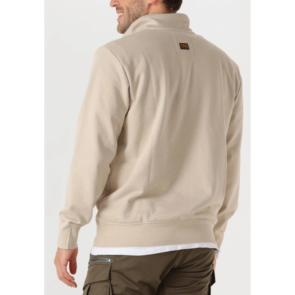 G-Star Beige Half Zip Sweater voor Heren Beige Heren