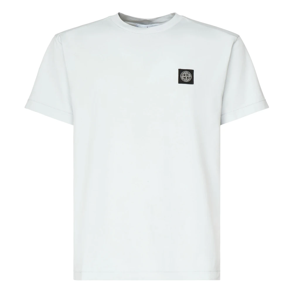 Stone Island Witte T-shirts en Polos met Logo White Heren