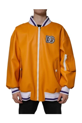 Orange Bomberjacka med Logodetaljer