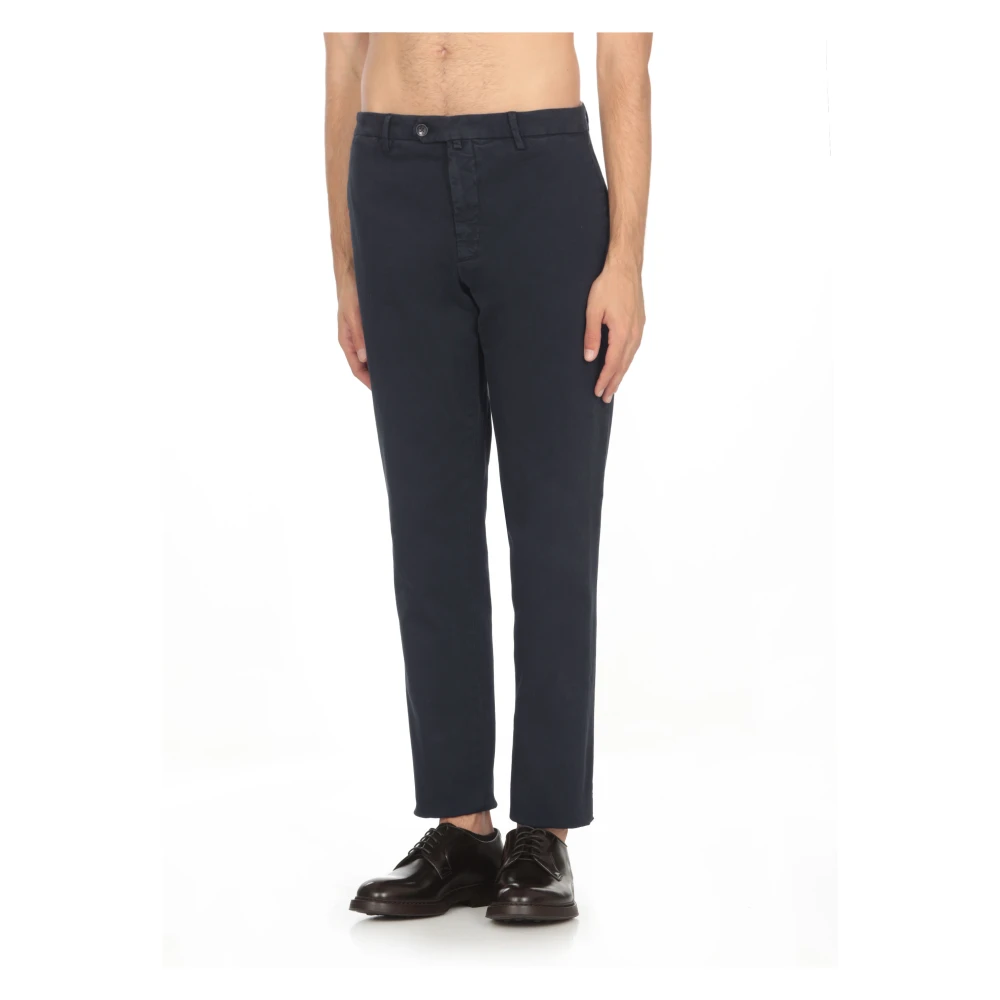 Briglia Blauwe Katoenen Broek met Zakken Blue Heren