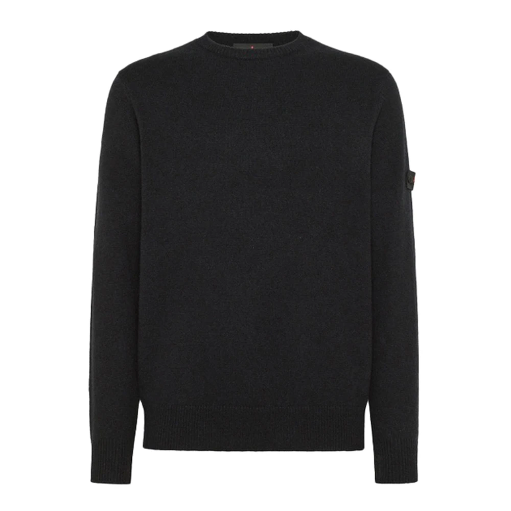 Peuterey Men's Blue Round-Neck Knitwear,, Wool Yak Blend Jumper Medium