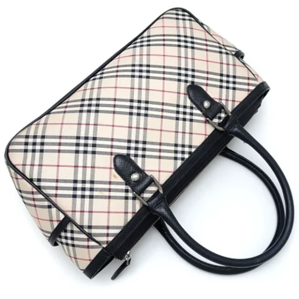 Burberry Vintage Pre-owned Canvas handbags Beige Dames
