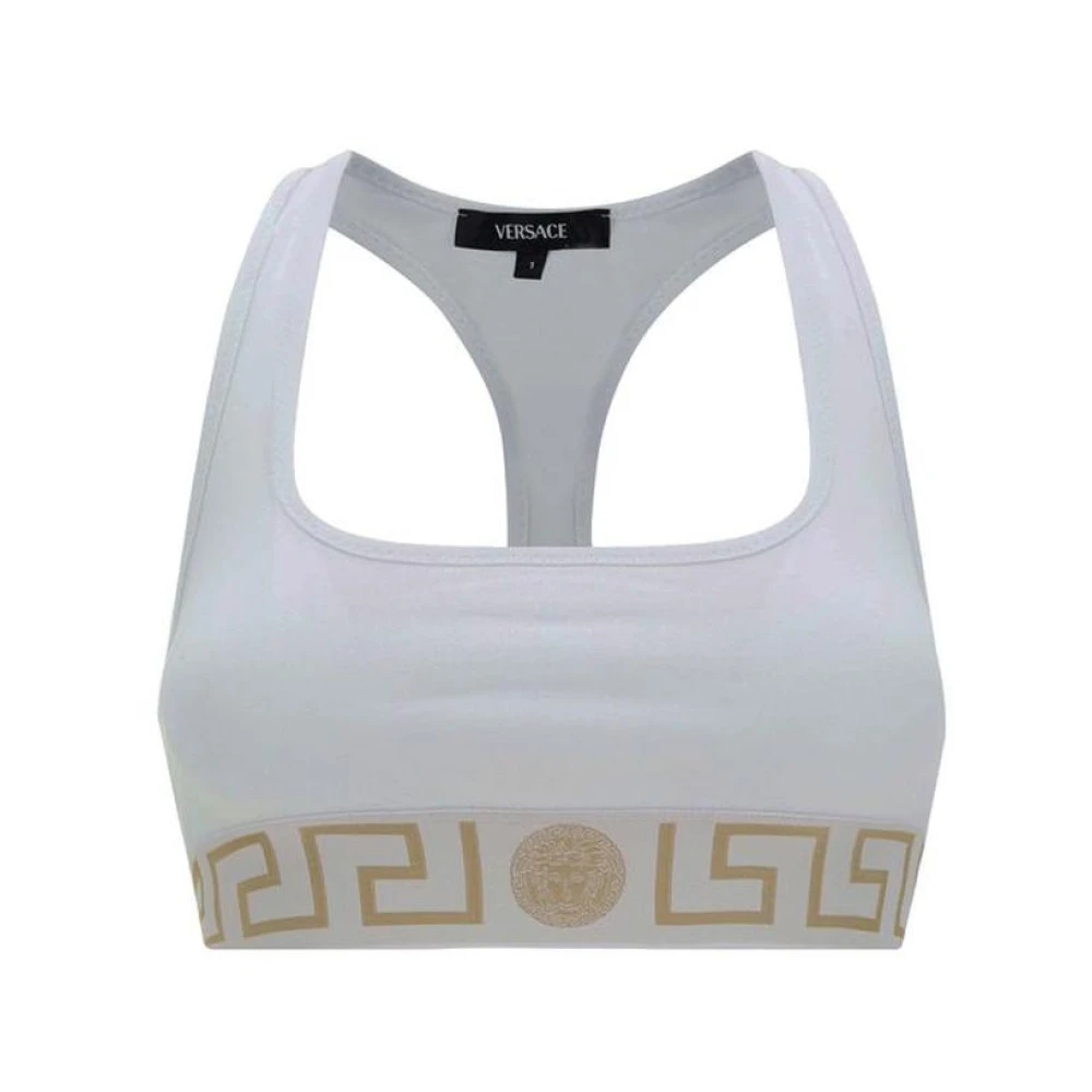 Versace Damen Weiß Greca Sport-Bh