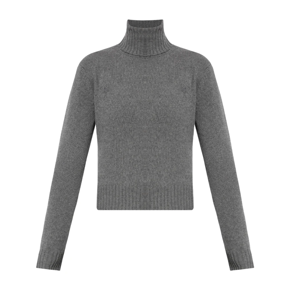 Ami Paris Cashmere Turtleneck Gray Dames