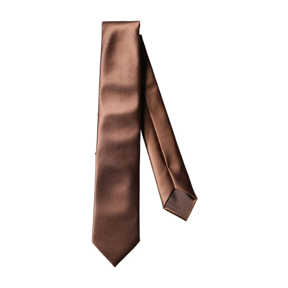Dolce & Gabbana Mannelijk Bruin Accessoires Heren, One Size, Satijn, Satijnen Brede Verstelbare Stropdas