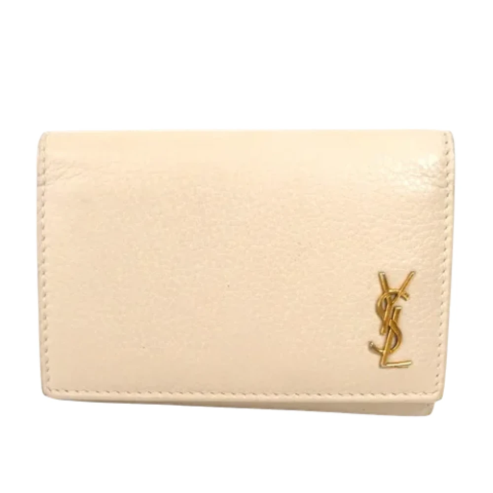 Yves Saint Laurent Vintage Pre-owned Leather key-holders Beige Dames