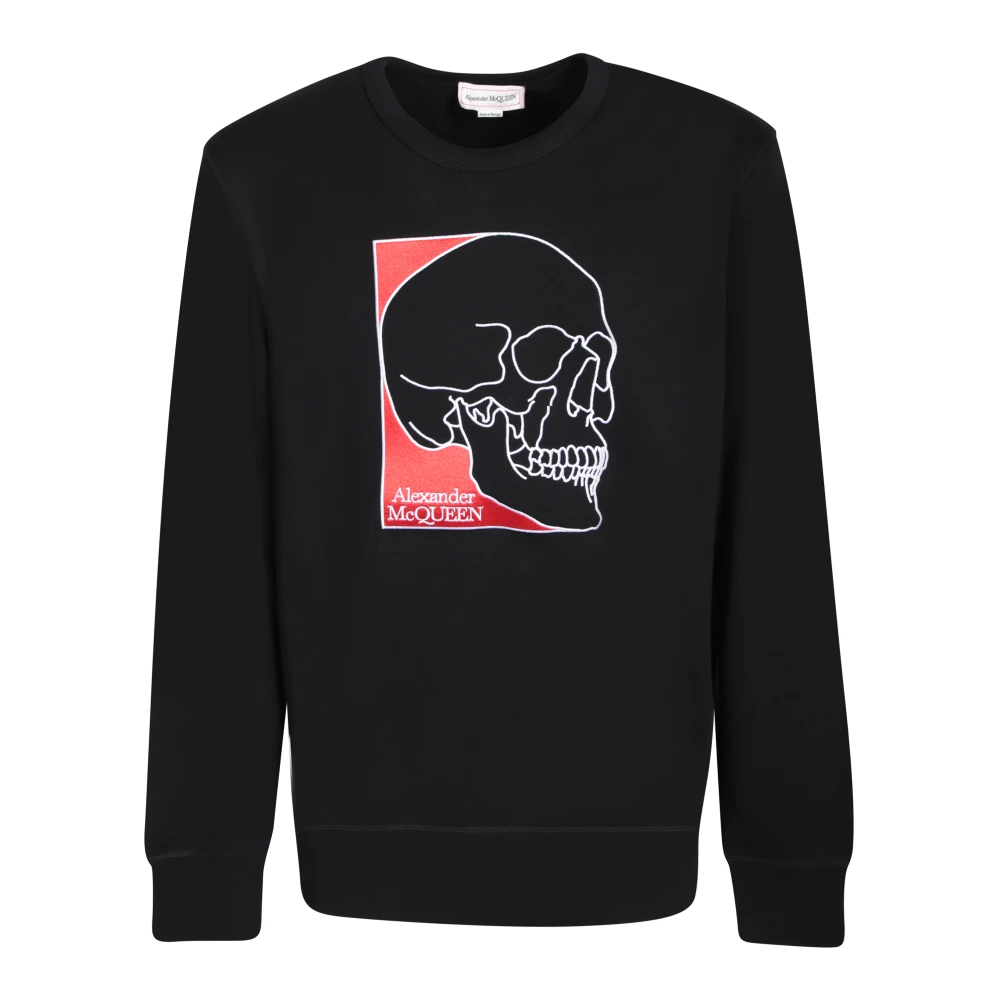 Alexander mcqueen Zwarte Sweatshirt met Skull Print Black Heren