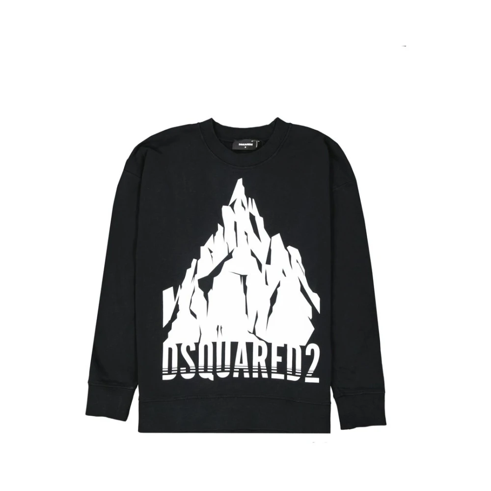 Dsquared2 Men's Black Cotton Sweatshirt - Sweatshirts - M - Sweatshirts & Hoodies