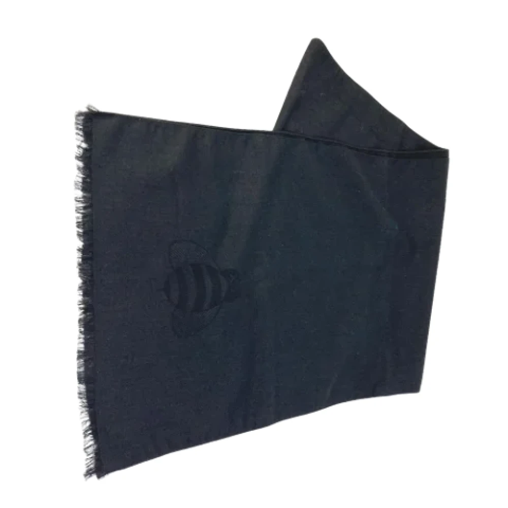 Dior Vintage Pre-owned Wool scarves Black Dames