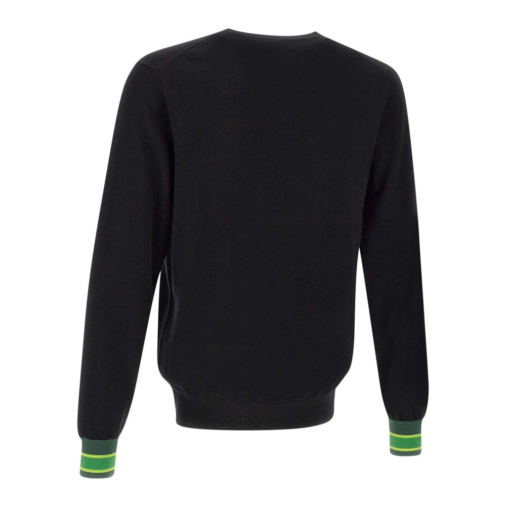 Sun68 Heren Katoen Wol Trui Zwart Black Heren