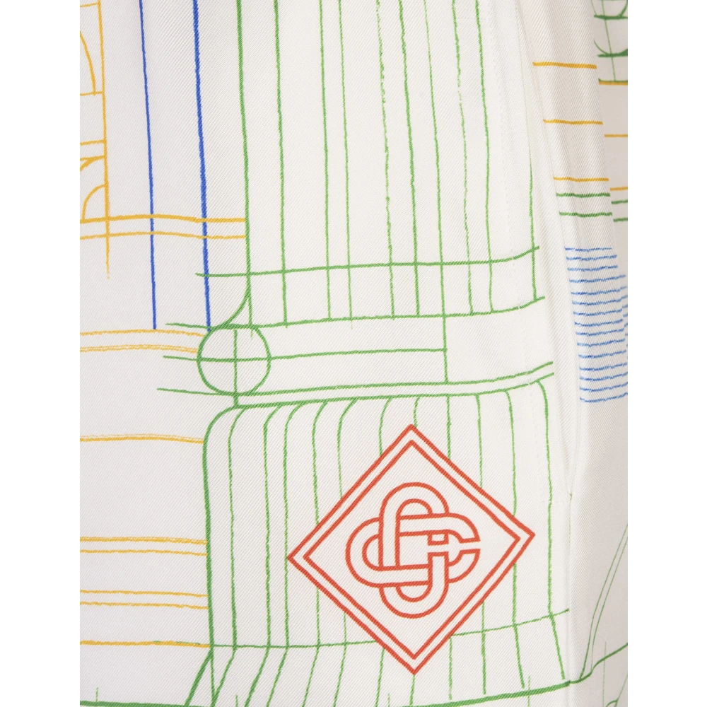 Casablanca MultiColour Tennis Play Silk Shorts Multicolor Dames
