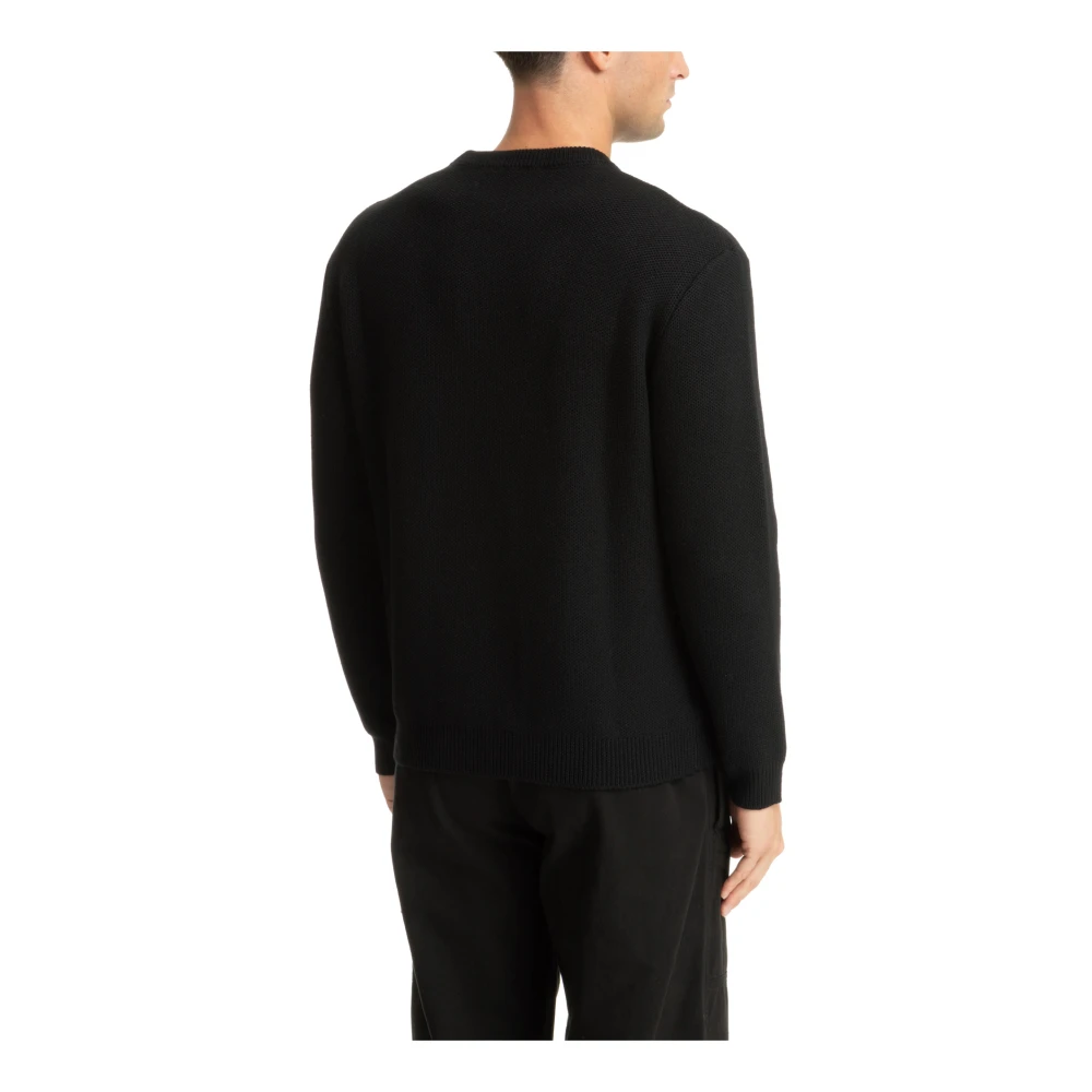 Moschino Abstract Logo Geborduurde Trui Black Heren