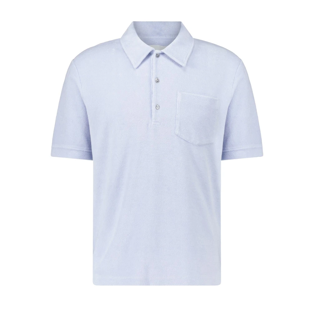 Closed Terry Polo Shirt Blue Heren