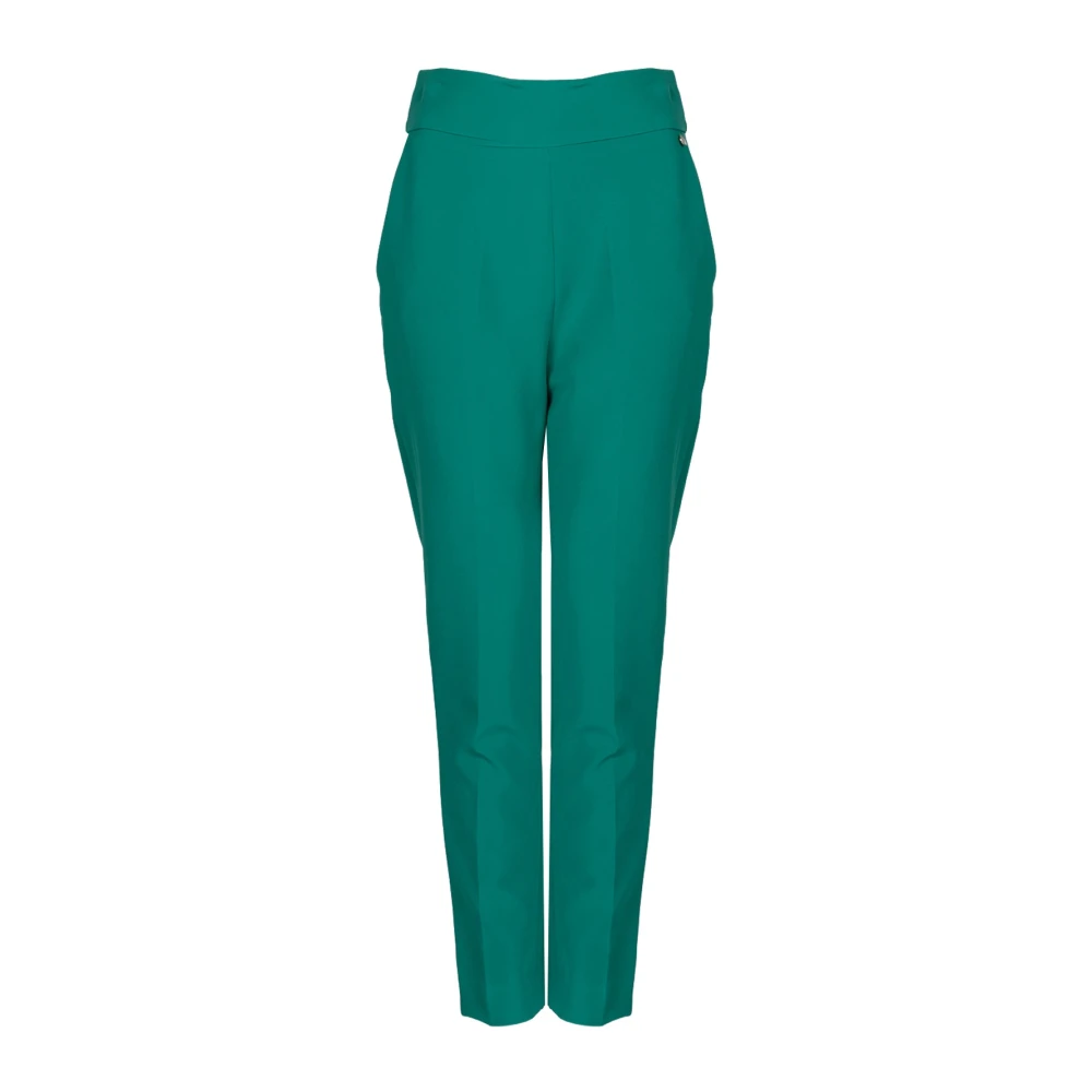 Liu Jo Donna Verde Eleganti Pantaloni Slim Fit