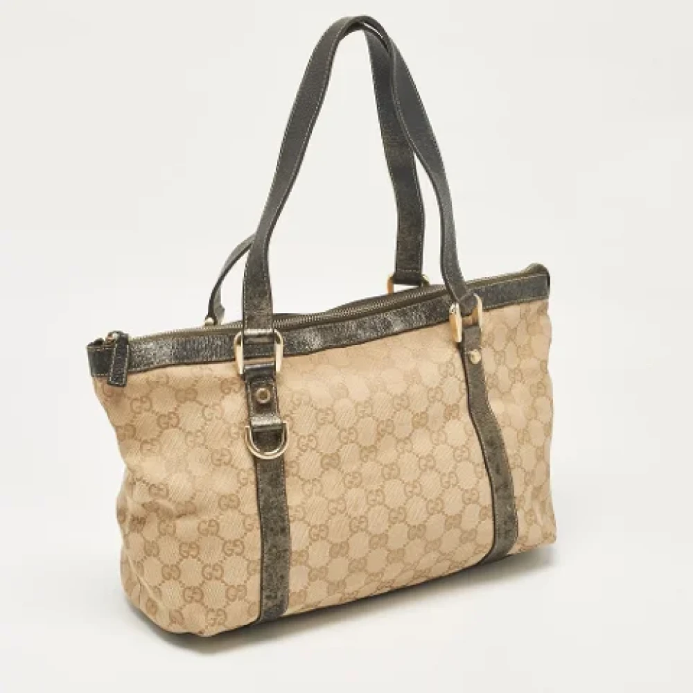 Gucci Vintage Pre-owned Canvas totes Beige Dames