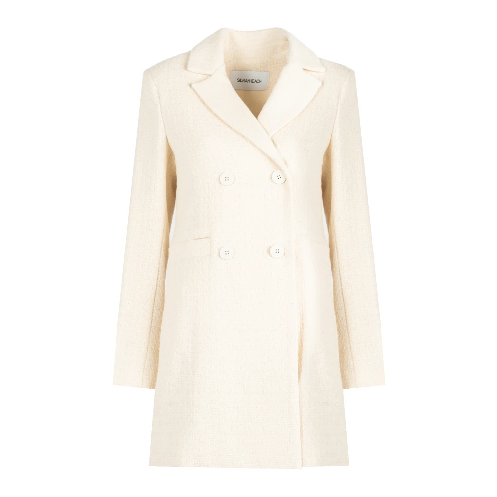 Silvian Heach Damen Beige Mäntel, Sgröße:
