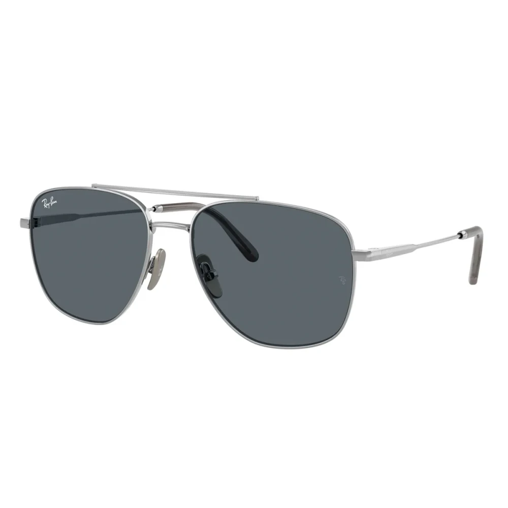 Ray - Ban Unisex Silver/Blue Rb8097 William Titanium 9209R5 Sunglasses Titanium Squared Normal - Image 3