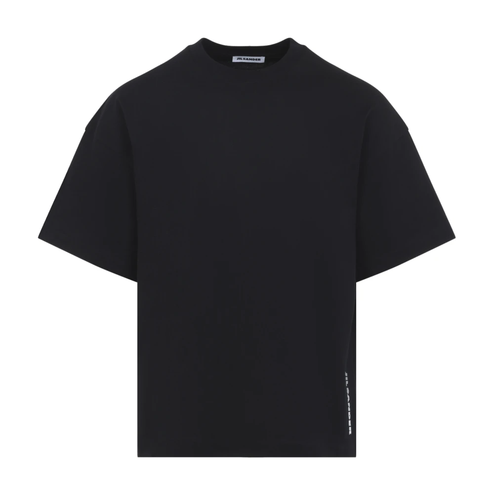Jil Sander Men's Black Oversized Logo T-Shirt - T-Shirts - L - Tops
