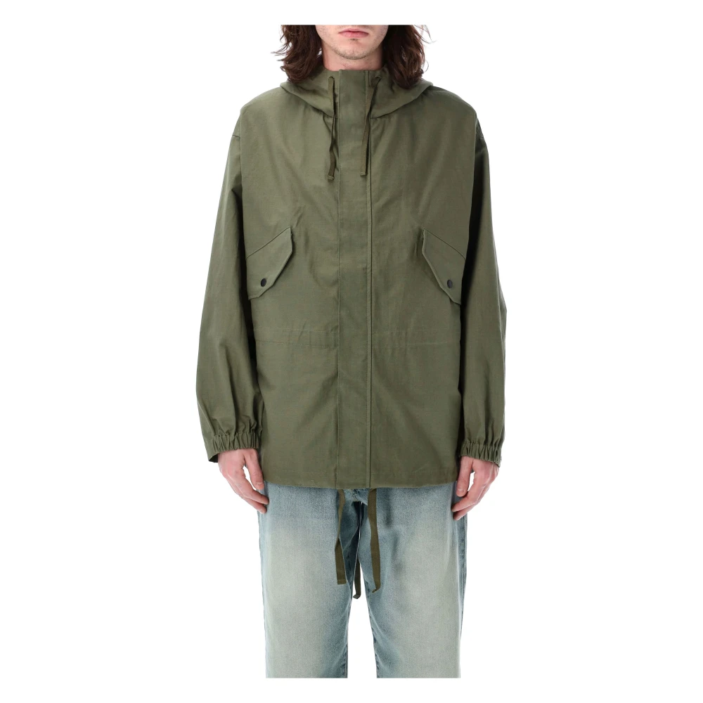 Pop Trading Company Fish Tale Parka Jas Olijf Green Heren