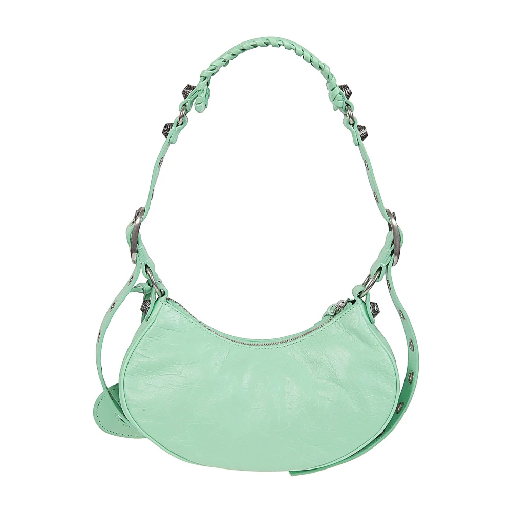 Balenciaga Groene Leren Schoudertas Green Dames