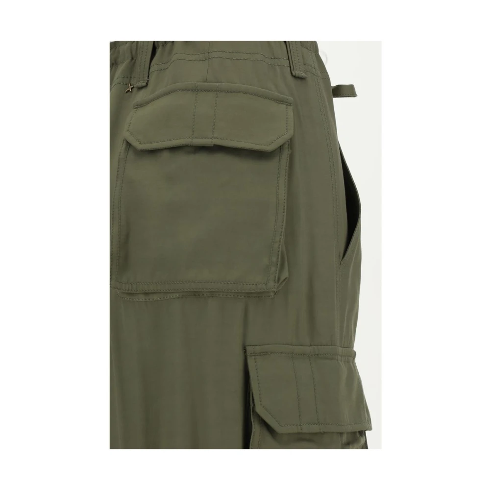 Golden Goose Cargo Broek met Verstelbare Koord Green Dames