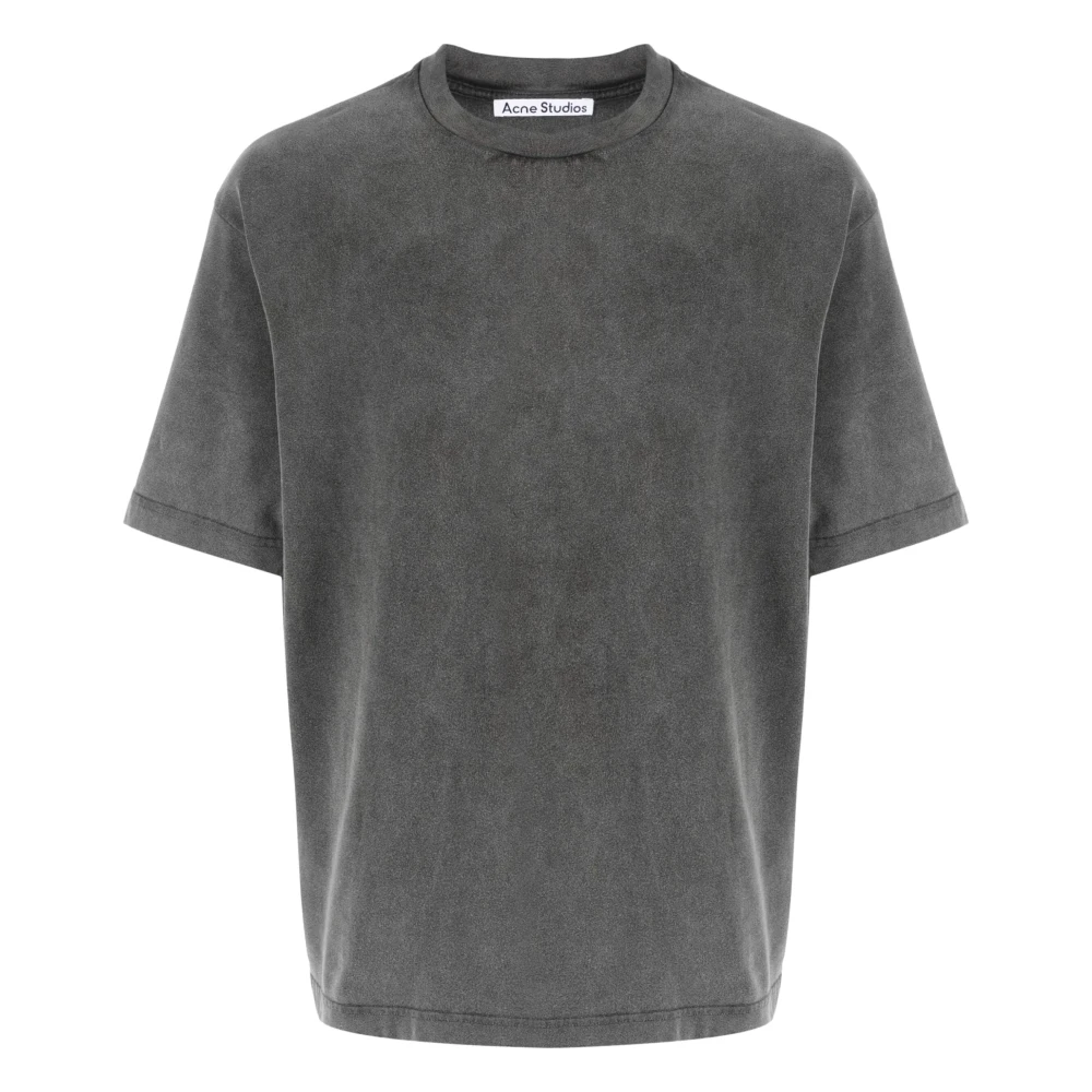 Acne Studios Logo Patch T-shirt Faded Black Gray Heren
