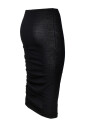 black-ruched-midi-skirt