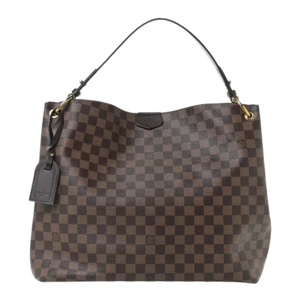 Louis Vuitton Vintage Förägda Canvas louis-vuitton-väskor med RFID-chip Brown, Dam