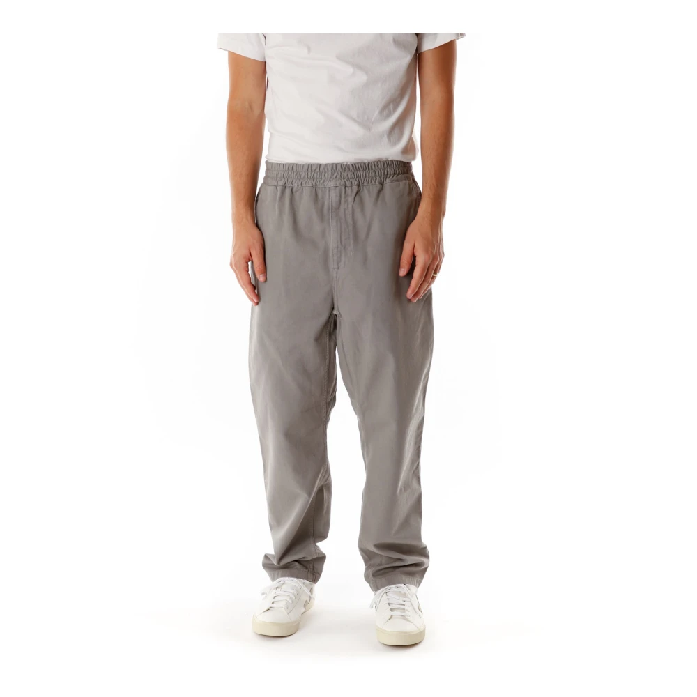 Carhartt WIP Casual katoenen broek met elastische taille Gray Heren