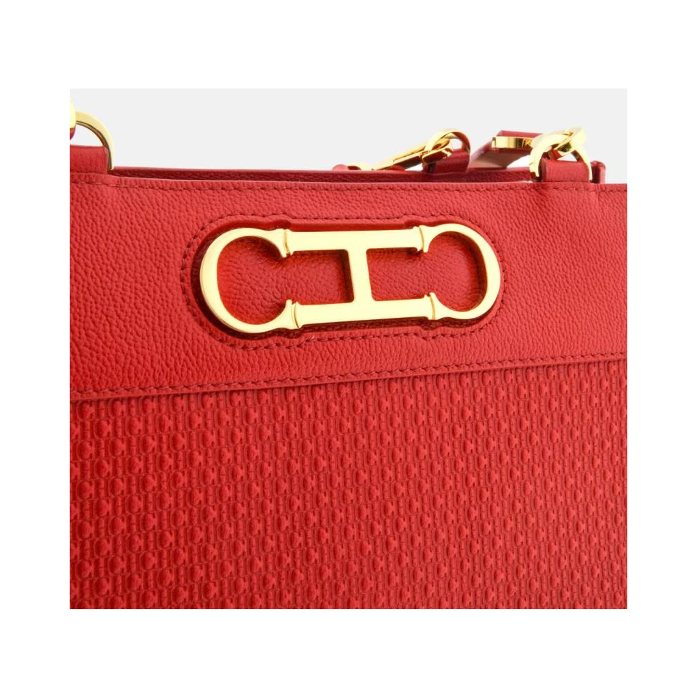Carolina Herrera Luxe Shoppingtas met Initialen Insignia Red Dames