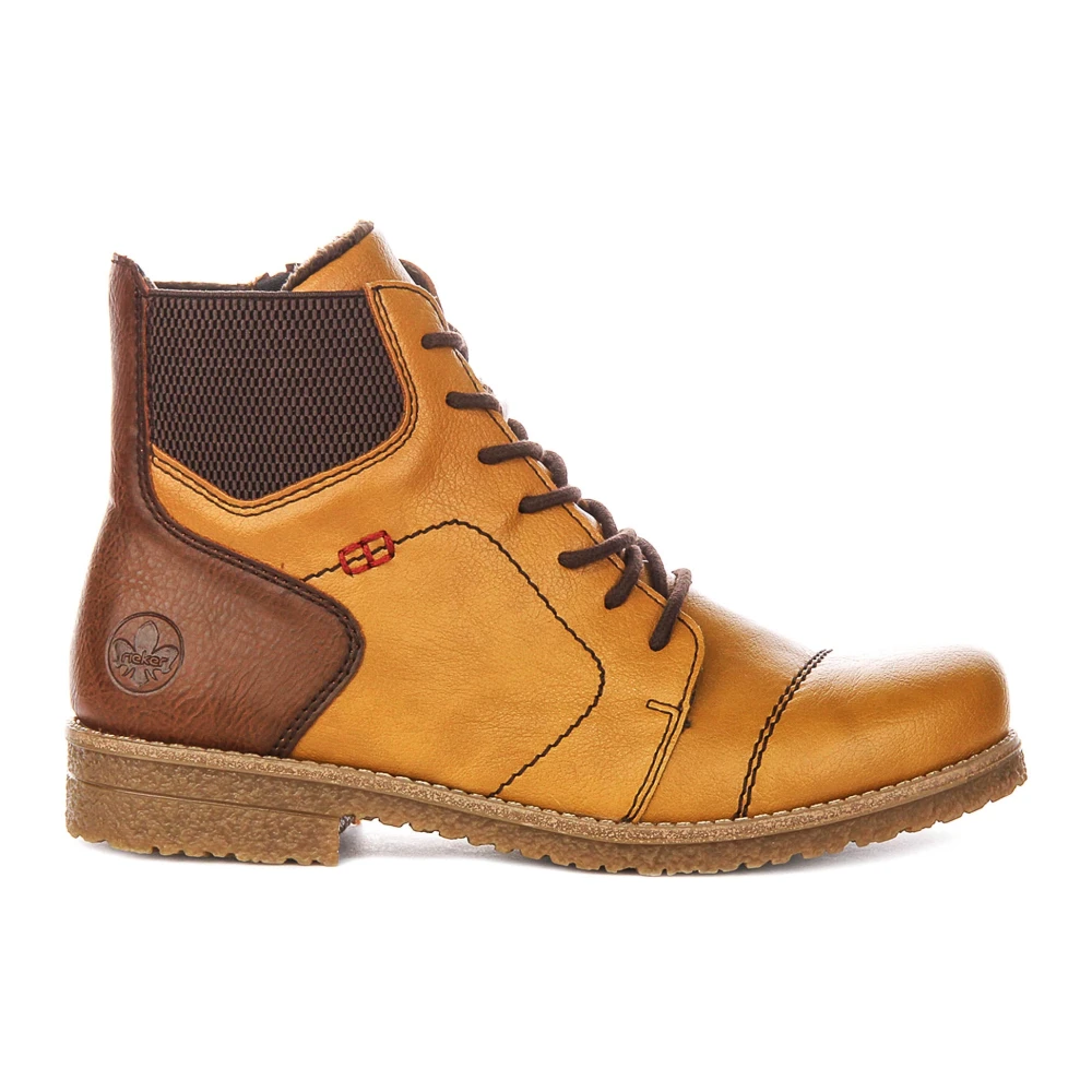Rieker Yellow Lace-Up Boots, Female, 7 Uk, 73522-68 Lace-Up Boot
