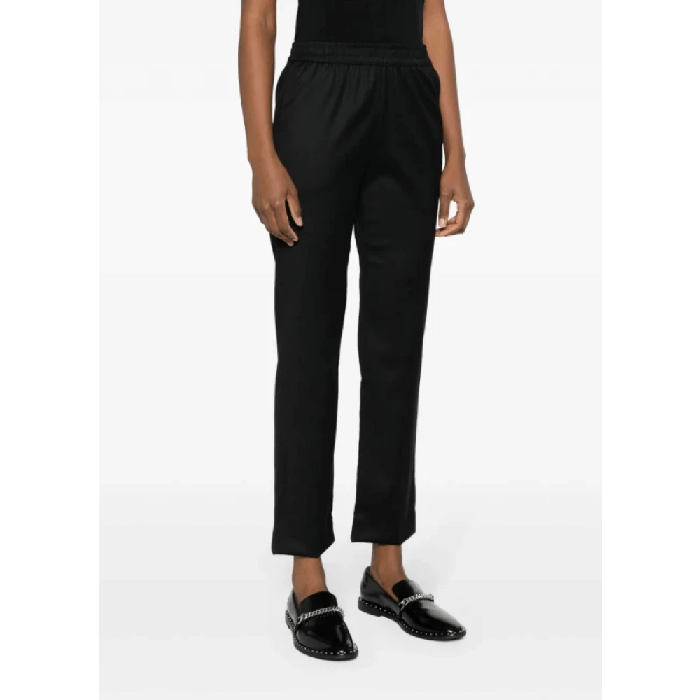 Ermanno Scervino Zwarte Wolmix Cropped Broek Black Dames