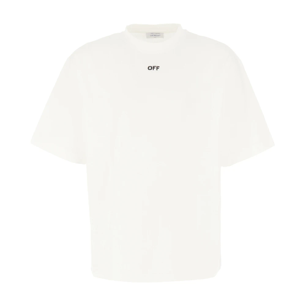Off White Men's White Off T-Shirts,, Casual Cotton T-Shirt In Medium