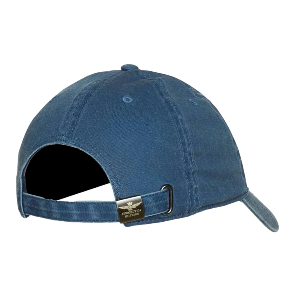 aeronautica militare Baseball Cap Blauw Navy Katoen Logo Blue Heren