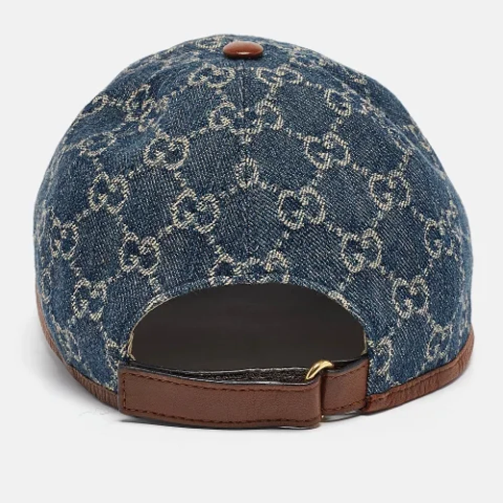 Gucci Vintage Pre-owned Denim hats Blue Dames