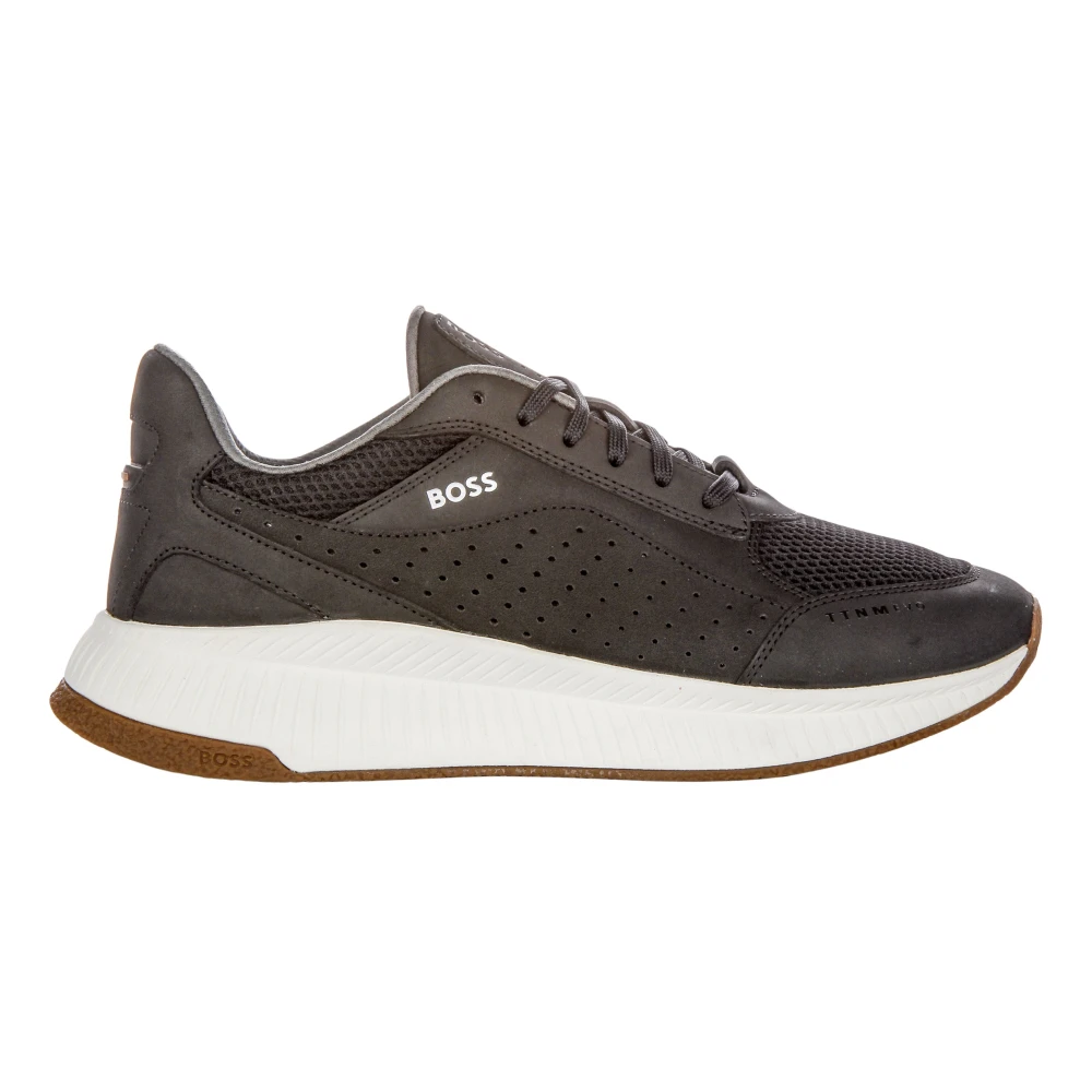 Hugo Men's Black Sneakers, 11 Uk, Evo Runner Trainers For